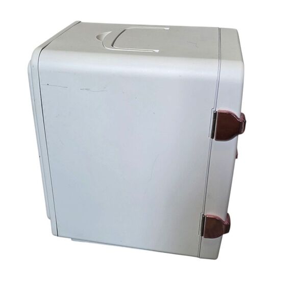 Monat White Mini Fridge with Rose Gold Accents - Picture 7 of 7